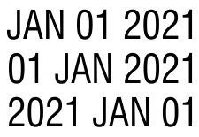 image of 3 date configurations, month, day year; day, month, year; year, month, day